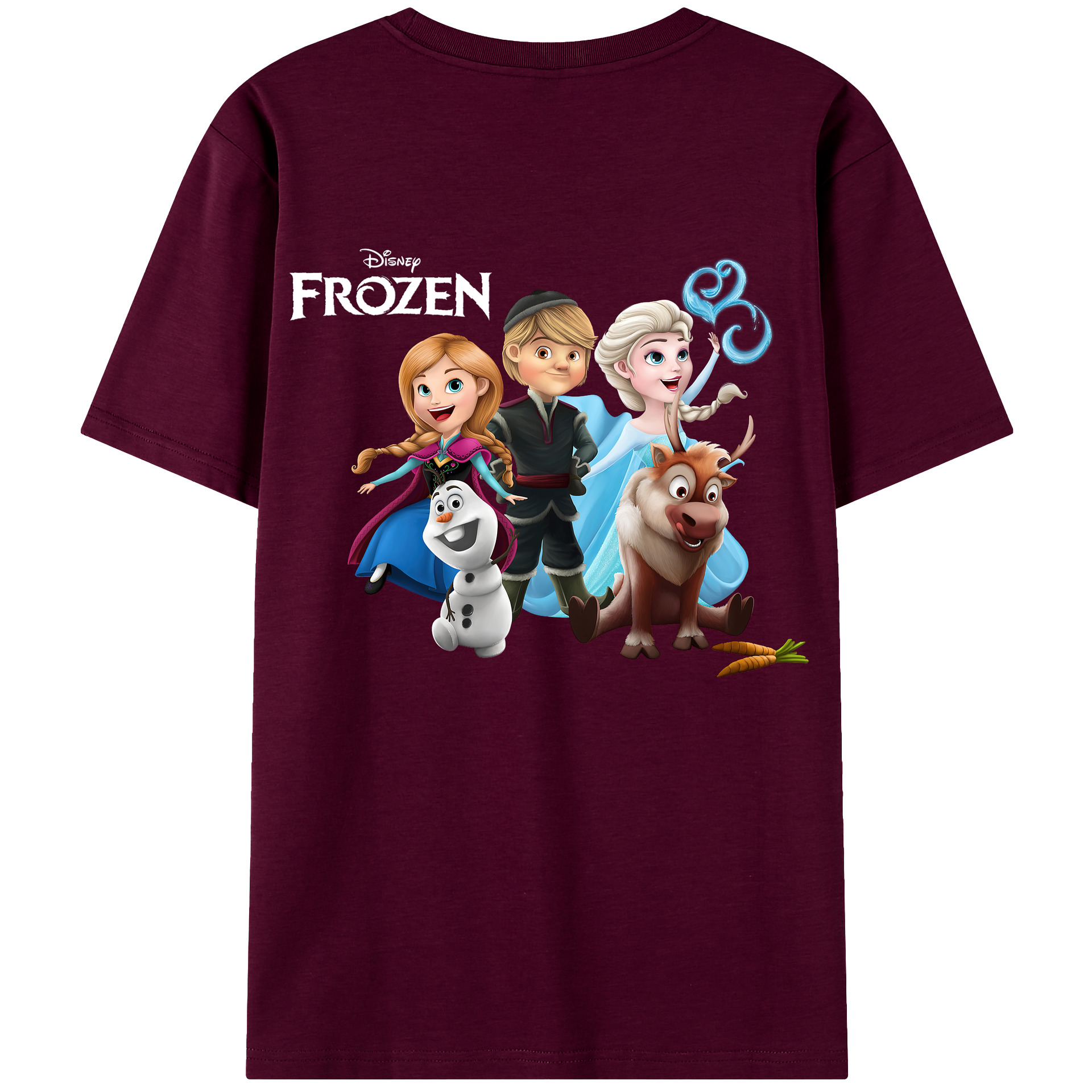 （画像用） アナと雪の女王 アンナ エルサ Frozen Anna Elsa レディース半袖Tシャツ(バックプリント)